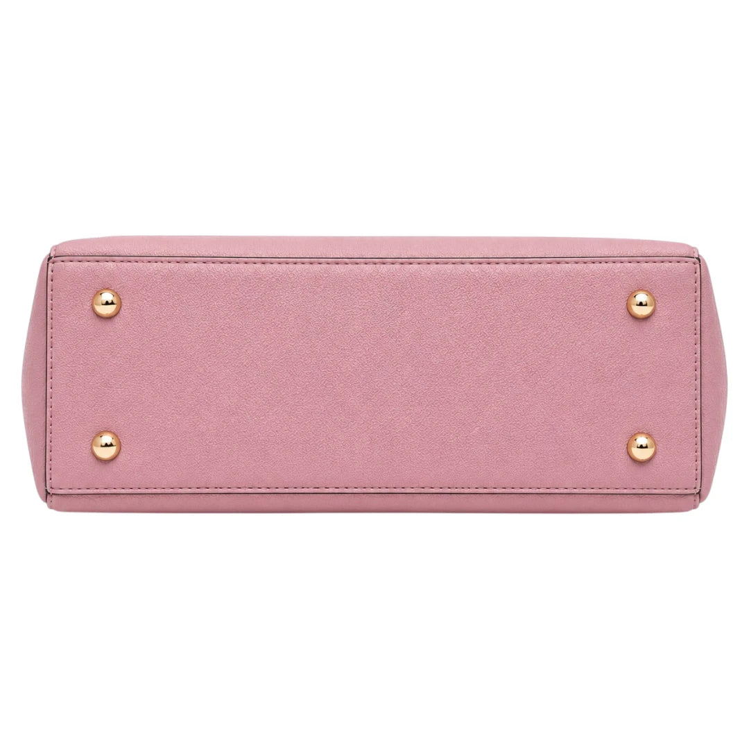 Bagstory Elegant Pink Floral Charm Handbag
