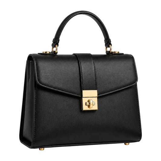 Bagstory Elegant Black Top Handle Satchel Handbag