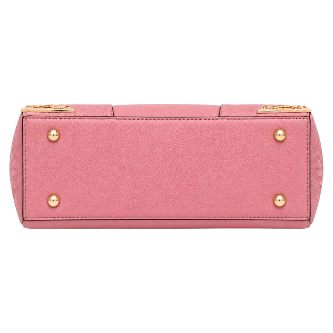 Bagstory Elegant Pink Crown Charm Handbag