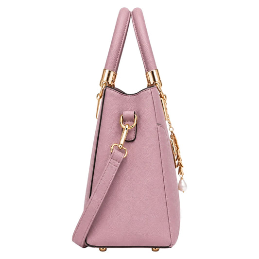 Bagstory Elegant Pink Floral Charm Handbag