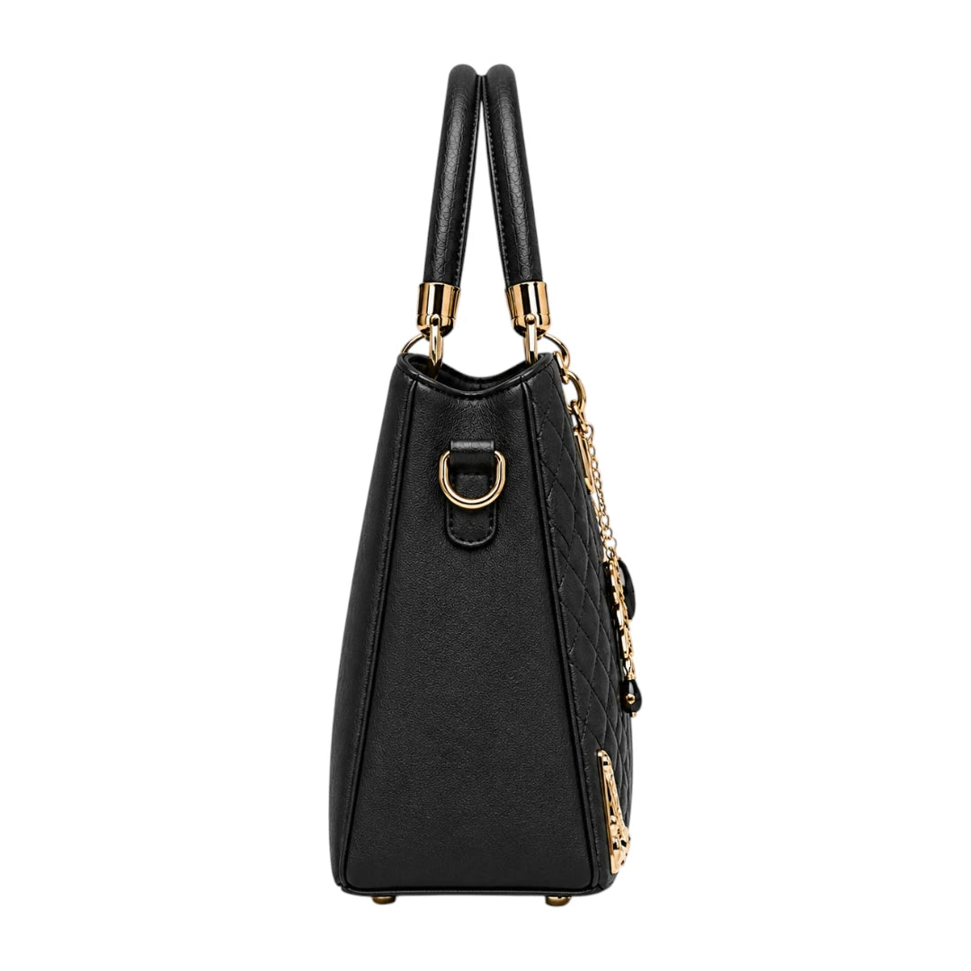 Bagstory Luxury Black Quilted Designer Handbag