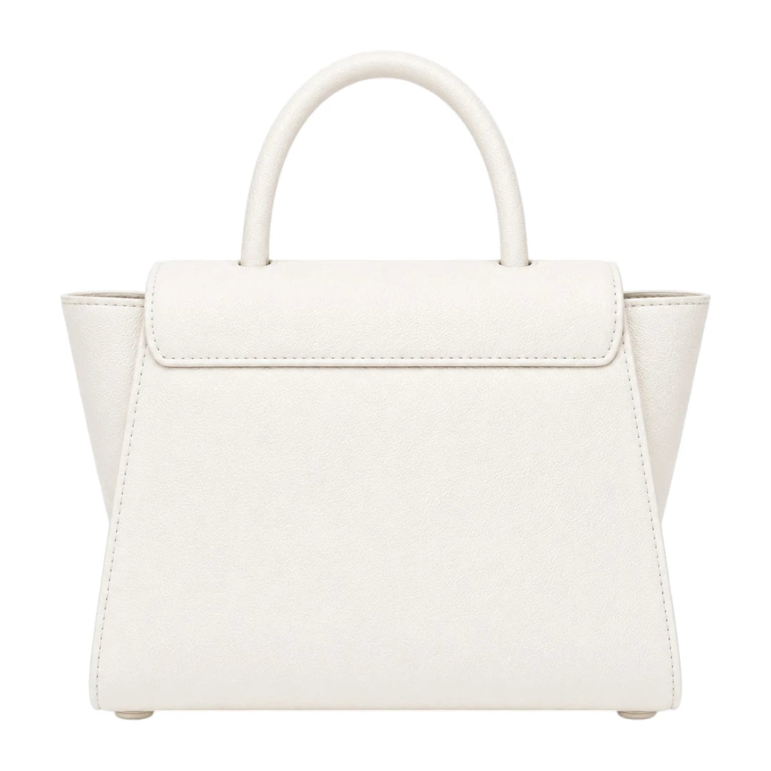 Bagstory White Elegant Ivory Mini Top Handle Satchel Bag